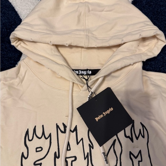 Palm Angels Skull Tree Island White Hoodie Men’s Large - Picture 2 of 4